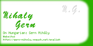mihaly gern business card